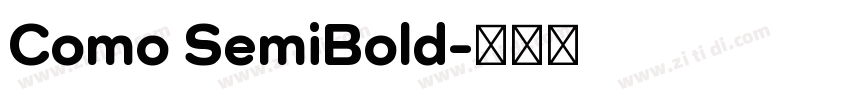 Como SemiBold字体转换